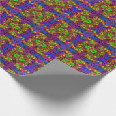 Acryl-Neonfarben Farbklecks Spritzer Abstract Geschenkpapier (Ecke)