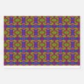 Acryl-Neonfarben Farbklecks Spritzer Abstract Geschenkpapier Set (Vorderseite 2)