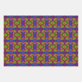 Acryl-Neonfarben Farbklecks Spritzer Abstract Geschenkpapier Set (Vorderseite)