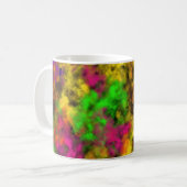 Acryl Neonfarben Farbklecks Spritzer Abstract Kaffeetasse (Vorderseite Links)