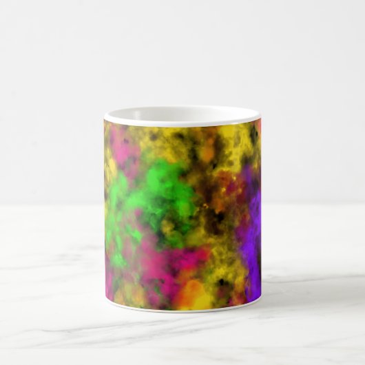 Acryl Neonfarben Farbklecks Spritzer Abstract Kaffeetasse (Mittel)
