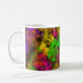 Acryl Neonfarben Farbklecks Spritzer Abstract Kaffeetasse (Links)