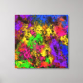 Acryl-Neonfarben Farbklecks Spritzer Abstract Leinwanddruck (Vorderseite)
