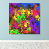 Acryl-Neonfarben Farbklecks Spritzer Abstract Leinwanddruck (Insitu (Holzboden))