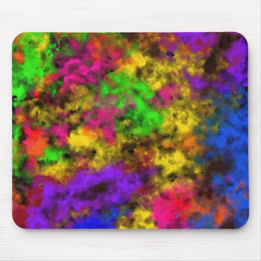 Acryl Neonfarben Farbklecks Spritzer Abstract Mousepad (Vorne)