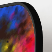 Acryl Neonfarben Farbklecks Spritzer Abstract Pickleball Schläger (Linke Seite)