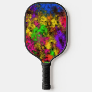 Acryl Neonfarben Farbklecks Spritzer Abstract Pickleball Schläger