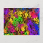 Acryl Neonfarben Farbklecks Spritzer Abstract Postkarte (Vorderseite)