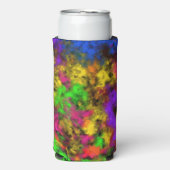 Acryl Neonfarben Farbklecks Spritzer Abstract Selters Dosenkühler (Seltzer Vorderseite)