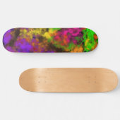 Acryl Neonfarben Farbklecks Spritzer Abstract Skateboard (Horizontal)