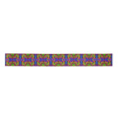Acryl-Neonfarben-Farbspritzer-Splash-Abstrakt Satinband (Vorderseite)