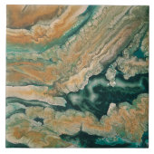 Acryl pour abstrakt Emerald Küste Fliese (Vorderseite)
