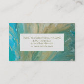 Acryl pour abstrakt Emerald Küste   Visitenkarte (Rückseite)