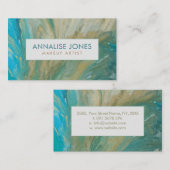 Acryl pour abstrakt Emerald Küste   Visitenkarte (Vorne/Hinten)
