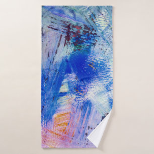 Acryl-Rastertextur in verschiedenen farbigen Mono Badehandtuch