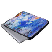 Acryl-Rastertextur in verschiedenen farbigen Mono Laptopschutzhülle (Vorne Knopf)
