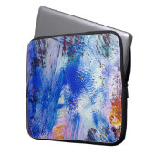 Acryl-Rastertextur in verschiedenen farbigen Mono Laptopschutzhülle (Vorderseite Links)