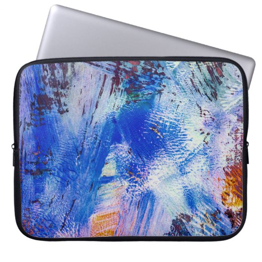 Acryl-Rastertextur in verschiedenen farbigen Mono Laptopschutzhülle (Vorderseite)