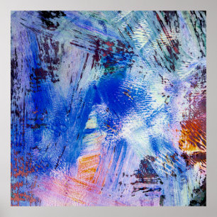 Acryl-Rastertextur in verschiedenen farbigen Mono Poster