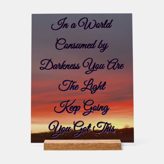 Acryl-Schild Inspirierend Acrylschild (Vorderseite)