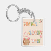 Acryl Schlüsselanhänger | Denken Sie über Sie nach (Vorderseite links)