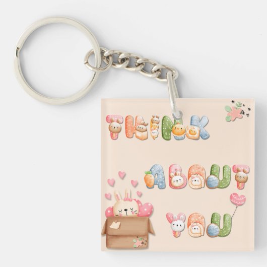 Acryl Schlüsselanhänger | Denken Sie über Sie nach (Vorderseite)