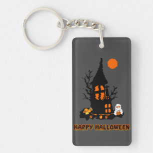 Acryl-Schlüsselanhänger Frohes Halloween Schlüsselanhänger