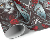 Acryl-Schlüsselanhänger Geschenkpapier (Rolleneckpunkt)