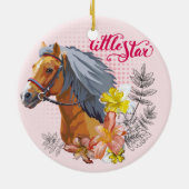 Acryl-Schlüsselanhänger Keramik Ornament (Hinten)