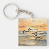 Acryl-Schlüsselanhänger-Micah 6:8 Schlüsselanhänger (Vorderseite)