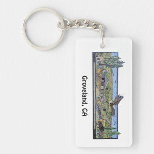 Acryl-Schlüsselanhänger mit Mosaik-Wandbild in Gro Schlüsselanhänger