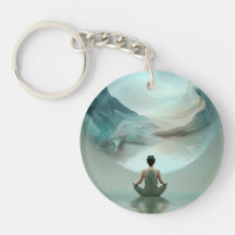 Acryl-Schlüsselanhänger Mystische Zen-Meditation