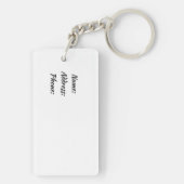 Acryl-Schlüsselanhänger Schlüsselanhänger (Rückseite)