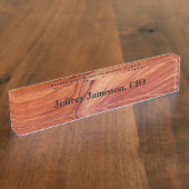 Acryl-Schreibplatte Canyon Swirl 2 Personalisiert Namensplakette (Seite)