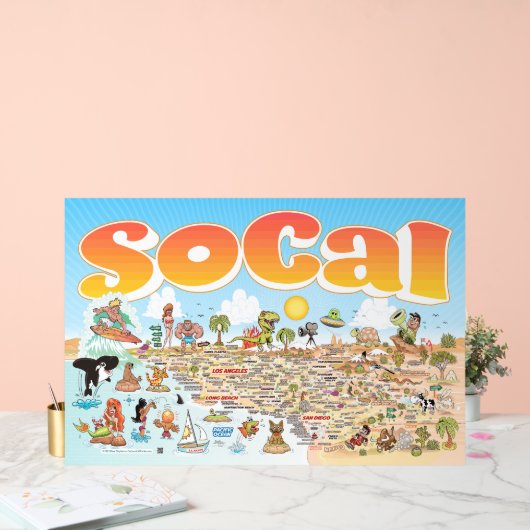 Acryl-SoCal-Plakat Acrylschild (Hochzeit)