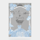 Acryl Sweet 16 Begrüßungszeichen | Dusty Blue Dres Acrylschild (Vorderseite)