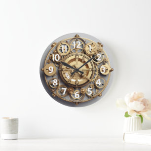 Acryl-Uhr mit falschem Zahnradwerk Große Wanduhr