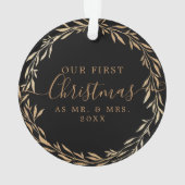 Acryl Unsere ersten Weihnachtsschmuck Gold Ornament (Rückseite)