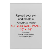 Acryl Wand Art 10 x 14 - Bilder und Text hinzufüge