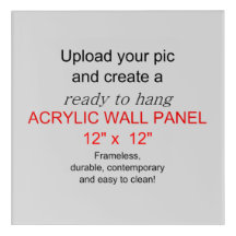 Acryl Wand Art 12 x 12 - Bilder und Text hinzufüge