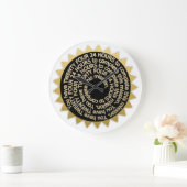 Acryl Wandklemme Gold Schwarz 24 Stunden Große Wanduhr (Zuhause)