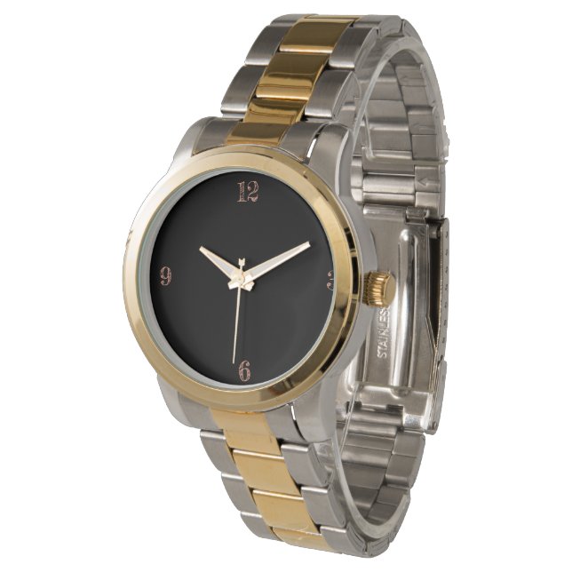 Acryl-Wanduhr Armbanduhr (Schrägansicht)