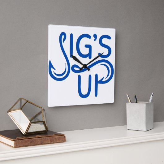 Acryl Wanduhren. Jigs Up. Quadratische Wanduhr (Büro)