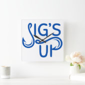 Acryl Wanduhren. Jigs Up. Quadratische Wanduhr (Zuhause)