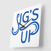 Acryl Wanduhren. Jigs Up. Quadratische Wanduhr (Winkel)