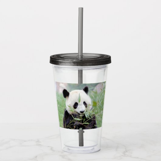 Acryl-Wäscher-Riesenpanda. Acryltumbler Acryltrinkbecher (Vorderseite)