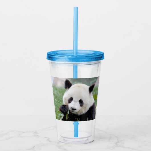 Acryl-Wäscher-Riesenpanda. Acryltumbler Acryltrinkbecher (Vorderseite)