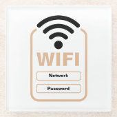 Acryl WiFi Network Password Display Stand Hotel Glasuntersetzer (Vorderseite)