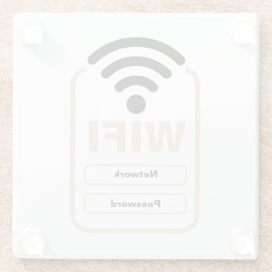 Acryl WiFi Network Password Display Stand Hotel Glasuntersetzer (Rückseite)