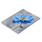 Acrylblau-Blume Notizblock (Linke Seite)
